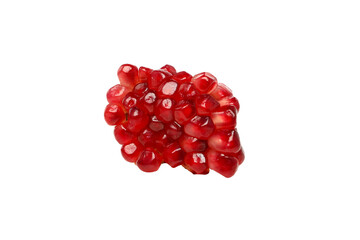 Vibrant, juicy pomegranate seeds shine bright, isolated, PNG