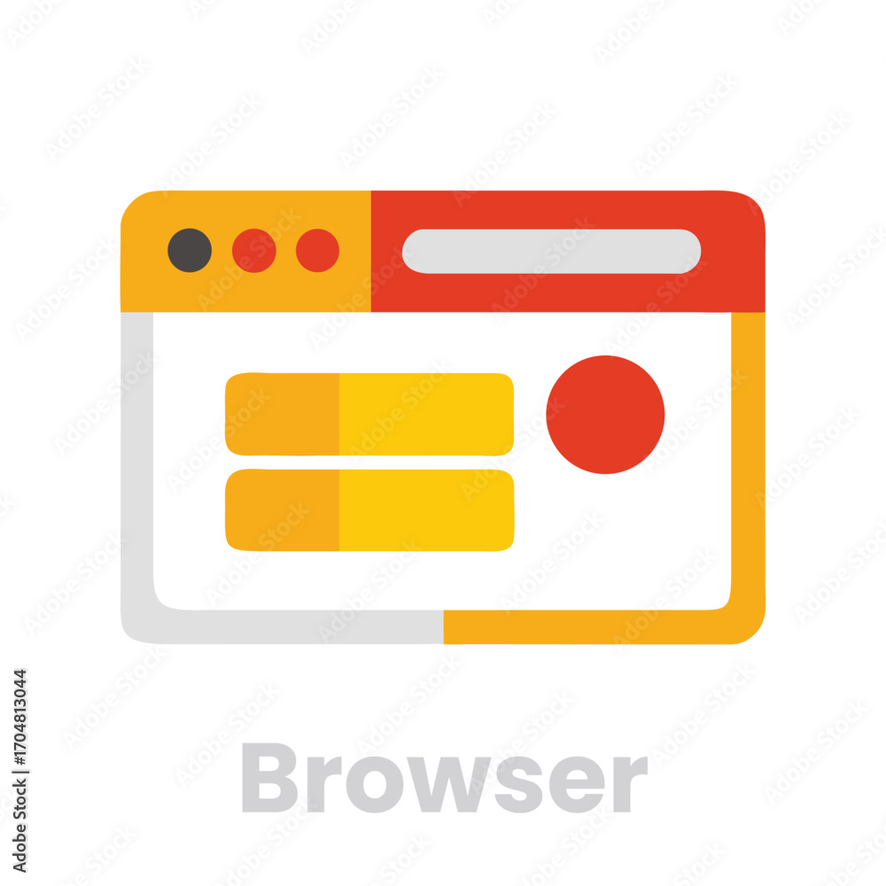 Fototapete browser icon isolated on white background this icon represents a web browser window with tabs and a 