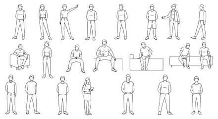 diverse group of people standing and sitting in various poses expressing social interactions and community engagement perfect for demonstrating inclusivity.