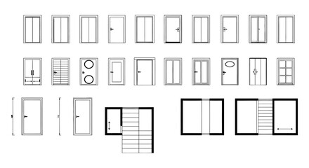 architectural door plan showing layouts and dimensions for building design creating a blueprint for interior designers and architects in construction planning