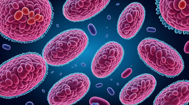 Enterobacterias Gram negativas Proteobacteria, bacteria such as salmonella, escherichia coli, yersinia pestis, klebsiella. ai illustration