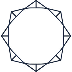 geometric design a modern circular logo with polygonal shapes ideal for creative branding and abstract art conveying innovation and balance.