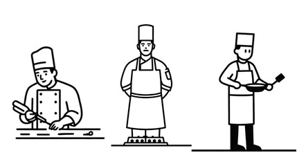 Vector art illustration of a Chef 