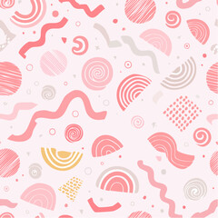 Seamless cosmic pattern in trendy colors vector background
2