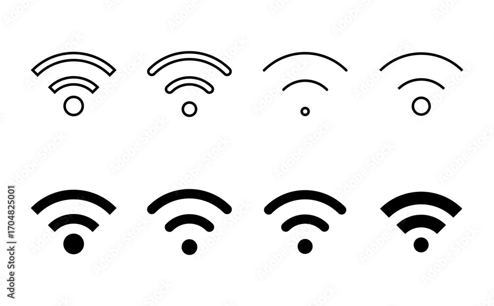 Poster wifi icon set. signal vector icon. wireless icon vector
