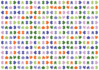 colorful puzzle pieces pattern background vector design