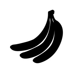 Striking Silhouette of a Banana Bunch with a Bold Minimalist Design Style