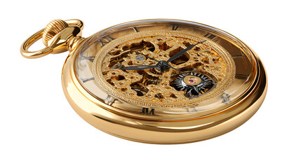 old pocket watch isolated