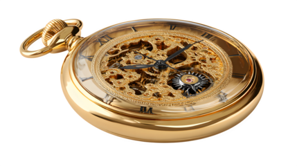 old pocket watch isolated