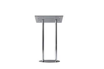 Modern metal podium for presentations and speeches sleek design isolated object isolated on transparent background
