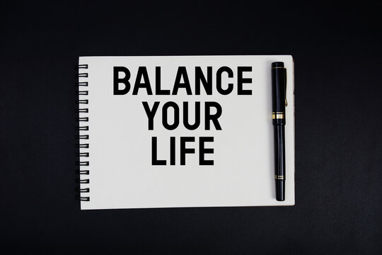 Spiral notepad with the motivational quotes "Balance Your Life"