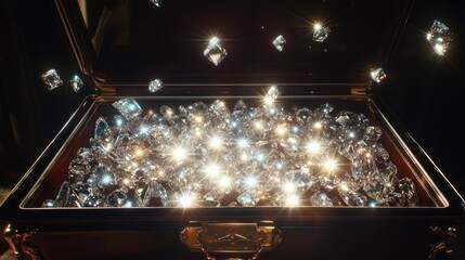 Sparkling Diamonds in Treasure Chest