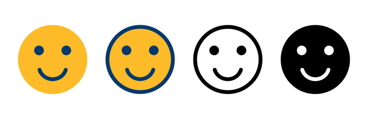 Fototapeta premium Smile icon vector isolated on white background. Smile vector icon. Emoticon Icon vector. Emoji