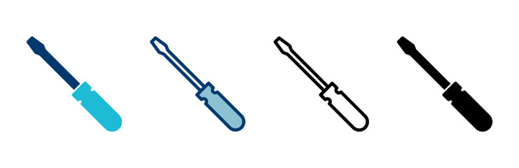 Screwdriver icon vector isolated on white background. Screwdriver vector icon