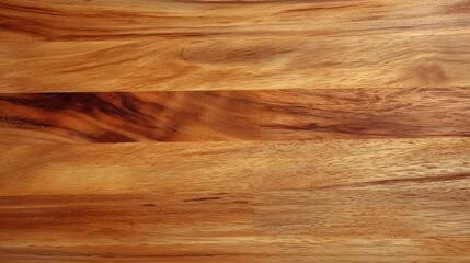 Obraz premium Close-up of a natural wooden surface showcasing rich, warm tones and detailed grain, ideal for backgrounds and design projects.