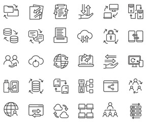 Data sharing icons illustration vector