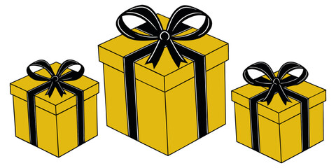 Colorfull gift box collections vactor