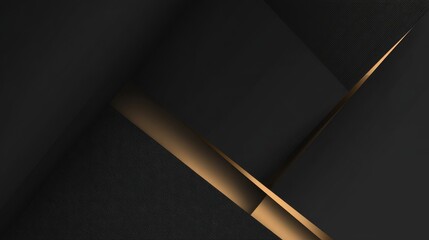 Minimal elegant corporate illustration with black and gold color scheme, clean geometric lines, modern luxury design, high contrast, sophisticated business style, professional and refined composition