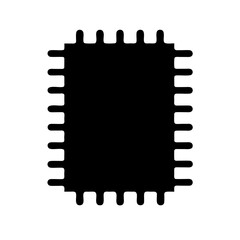 Black and white abstract square with tooth like perimeter design element