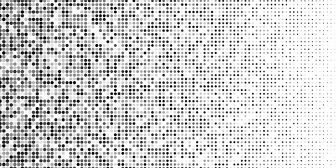 Abstract dotted halftone gradient texture. Vanishing polka dot background. Repeating dots gradation simple