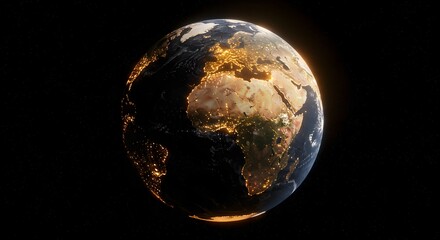 A cracked globe glowing with golden light, symbol of healing.