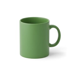 Green mug  isolated on white background
