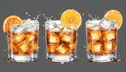 Poured into an ice-filled highball glass 