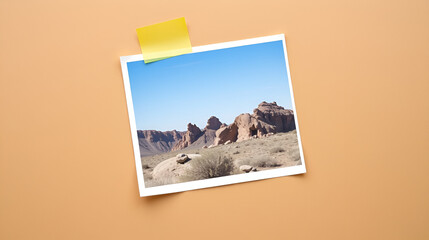 Four pieces of masking tape used to affix a photo, poster, note cut out