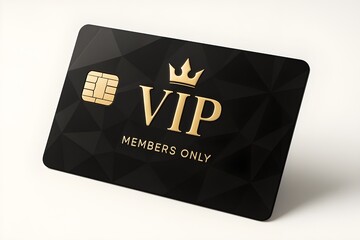 Exclusive Black and Gold VIP Membership Card Mockup