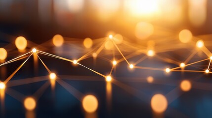 A vibrant abstract image showcasing interconnected lines and glowing nodes, symbolizing data connections and technological networks.