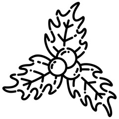 Obraz premium christmas holly berry