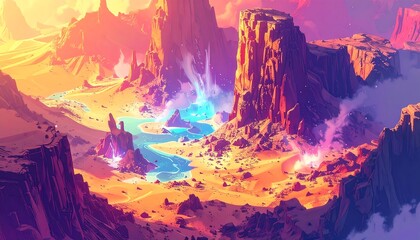 Vibrant desert landscape