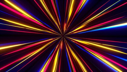 Radial vibrant light streaks