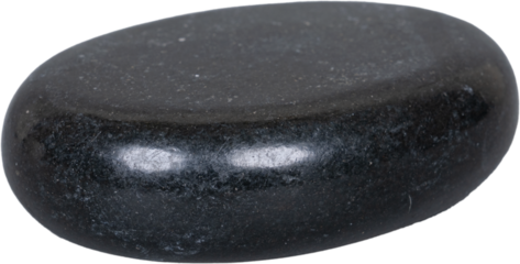 Smooth Dark Grey Spa Stone with Transparent Background