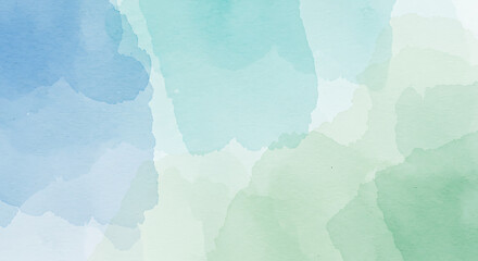 Soft Blue Green Watercolor Abstract Strokes