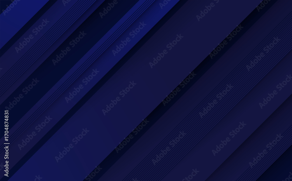 Wall mural blue abstract background with dark gradient and modern striped design