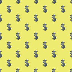 Seamless pattern with dollar currency symbol for decorative print, wrapping paper, greeting cards, wallpaper and fabric