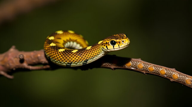 checkered keelback snake