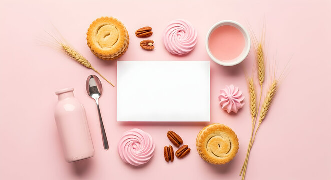 Pink Aesthetic Mockup Perfect for Branding Your Bakery Sweets