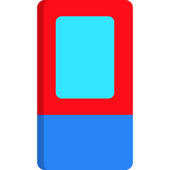 Flat Eraser Illustration