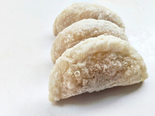 A Stack of Crispy and Chewy Cireng on a Plain Background