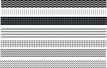 Collection of Black Decorative Line Borders and Dividers 