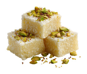 Delicious indian sweets kitchen food bright lighting isolated on transparent background
