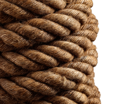 Rope twisting craft demonstration workshop space isolated on transparent background