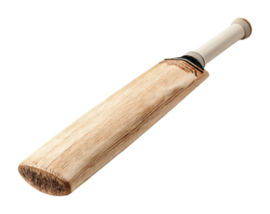 Cricket bat display sports equipment view isolated on transparent background
