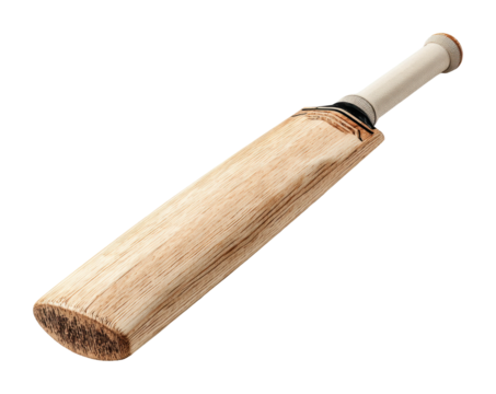 Cricket bat display sports equipment view isolated on transparent background