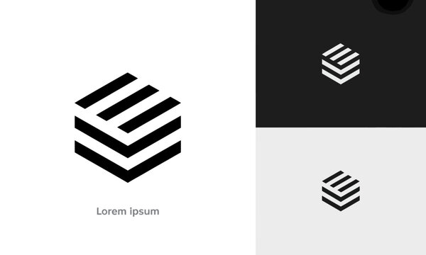Abstract Geometric Logo Design with "Lorem Ipsum" Text