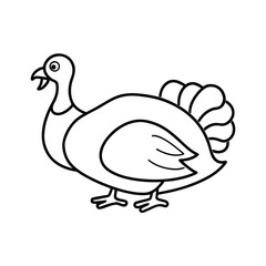 stylized roasted turkey vector illustration