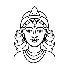 vector illustration of a cartoon girl