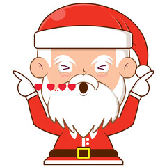 santa claus whistling love cartoon cute